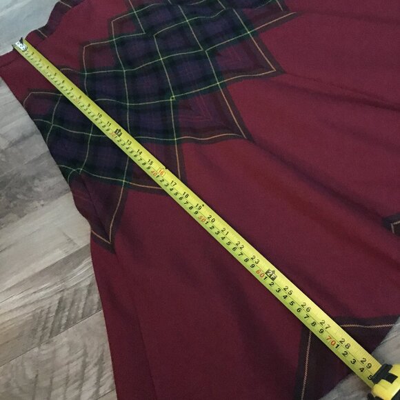 Vintage Highland Queen Maisen Mendessolle Diamond Plaid Wool Skirt - Picture 16 of 16